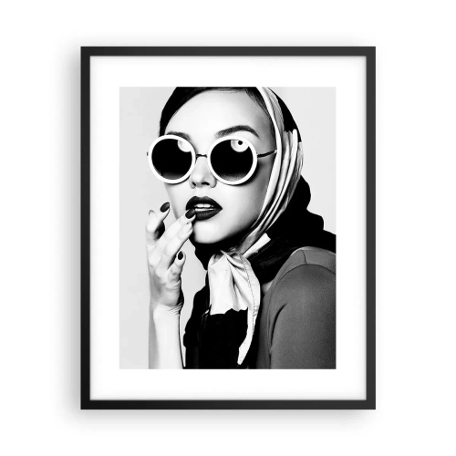 Plakat i sort ramme - Hilsner fra 1960'erne. - 40x50 cm