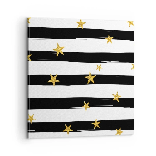 Lærredstryk - Billede på lærred - Vi blev alle født under en heldig stjerne - 60x60 cm