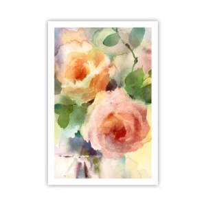Plakat - Delikat som akvarelfarve - 61x91 cm