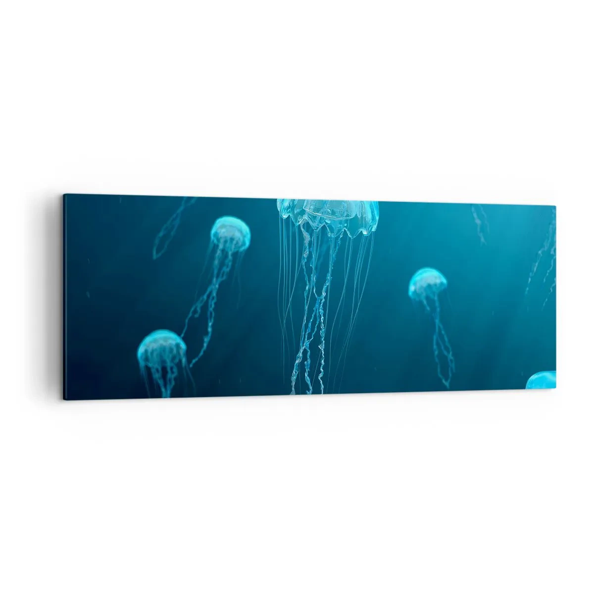 Lærredstryk - Billede på lærred - Havets dans - 140x50 cm