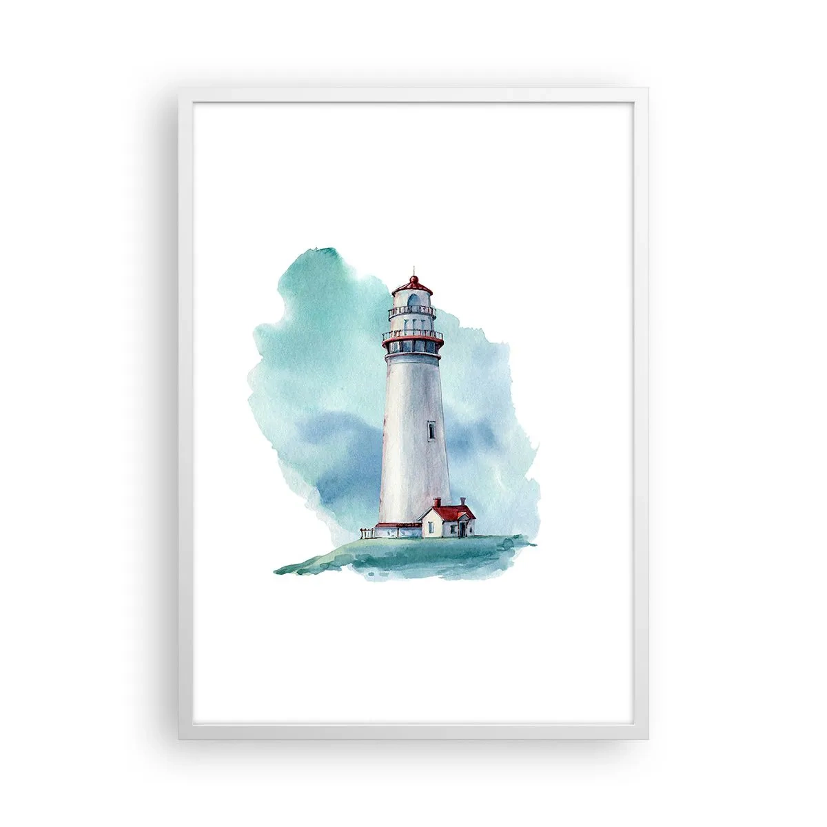 Plakat i hvid ramme - Det blås blide søster - 50x70 cm