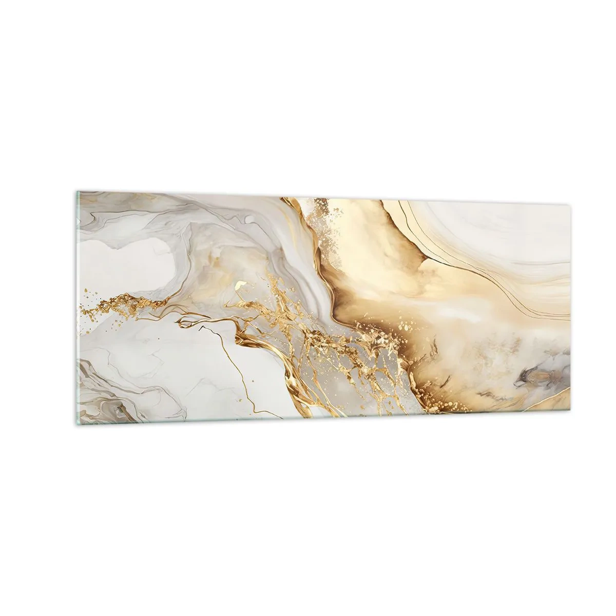 Billede på glas - Abstraktion: skønhed og godhed - 100x40 cm