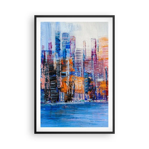 Plakat i sort ramme - En glad metropol - 61x91 cm