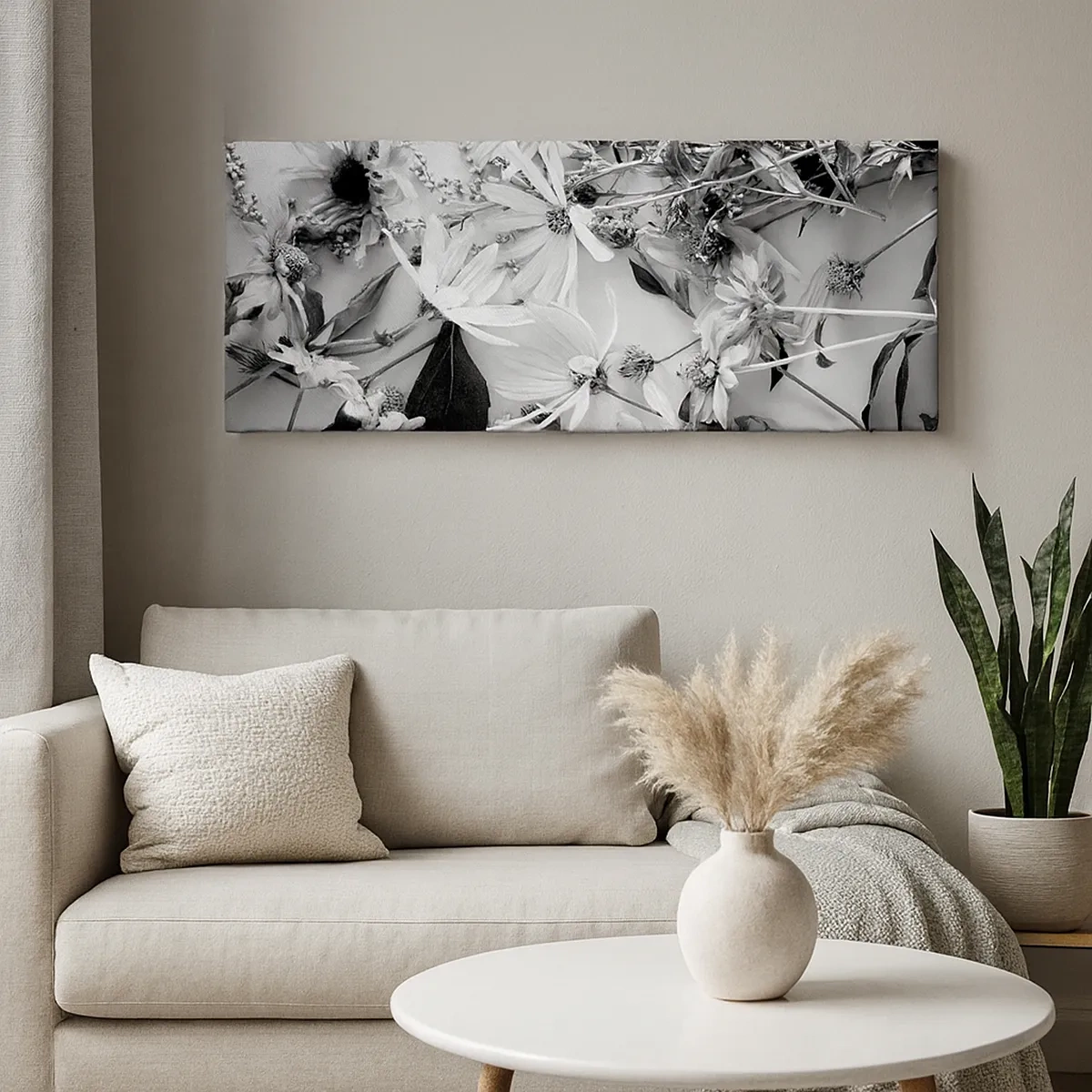 Lærredstryk - Billede på lærred - Blomster uden buket - 30x30 cm