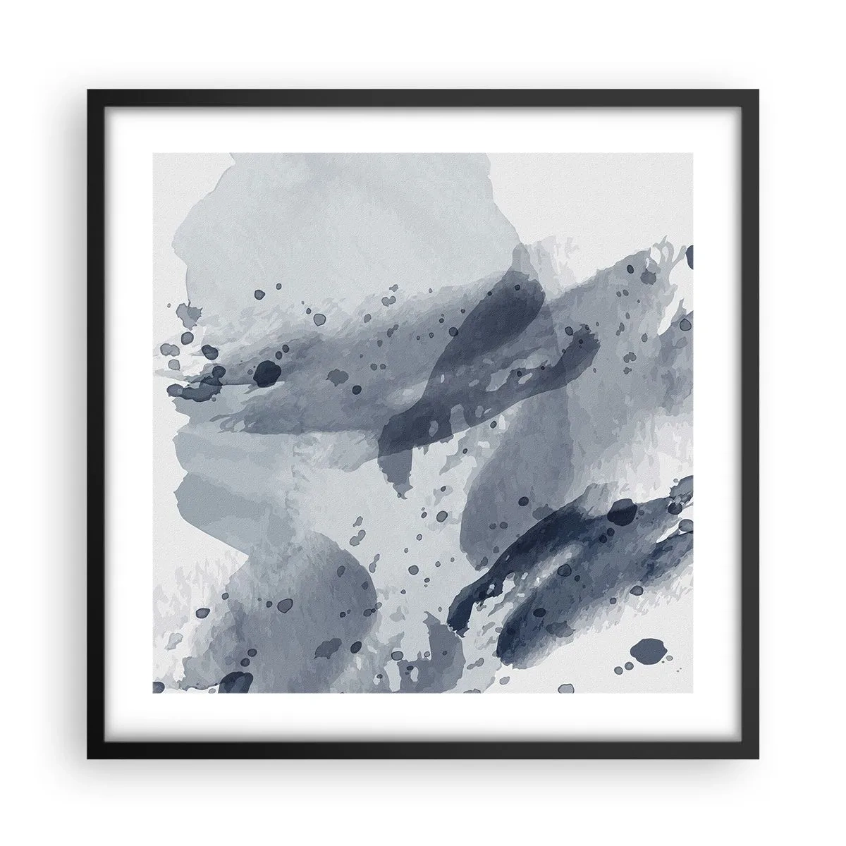 Plakat i sort ramme - En undersøgelse af vandets natur - 50x50 cm