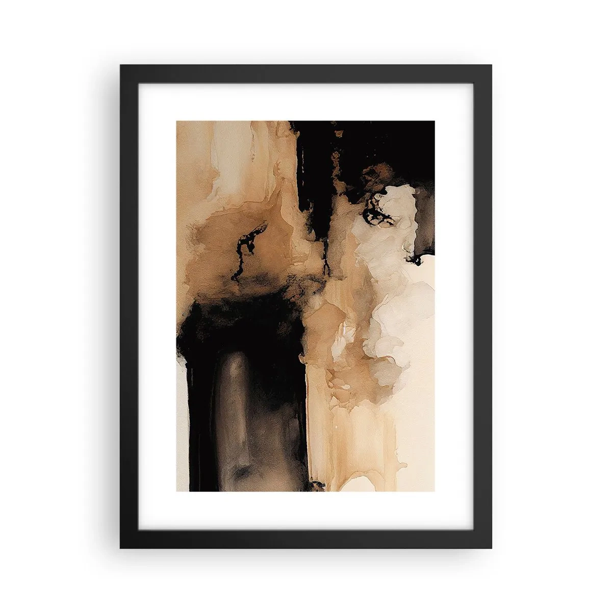 Plakat i sort ramme - En spændende abstraktion - 30x40 cm