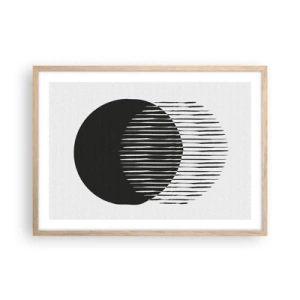 Plakat i ramme af lyst egetræ - Hans alter ego - 70x50 cm