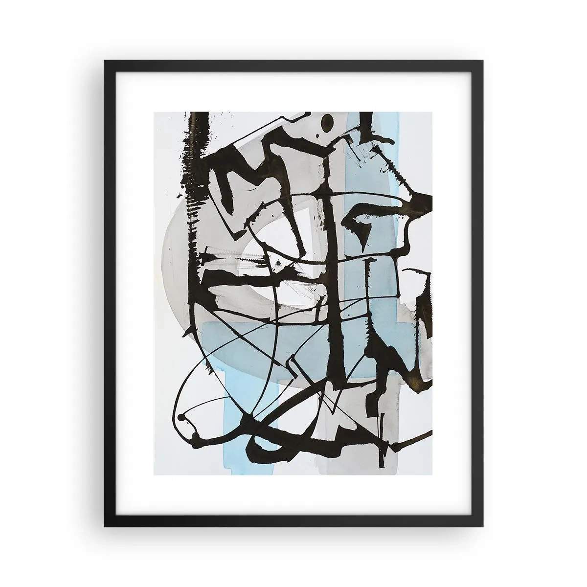 Plakat i sort ramme - Ikke desto mindre blå - 40x50 cm