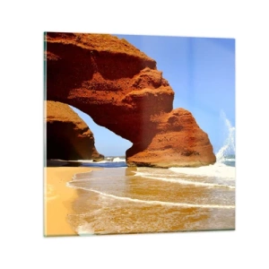 Billede på glas - Vand og vind i tusindvis af år - 70x70 cm