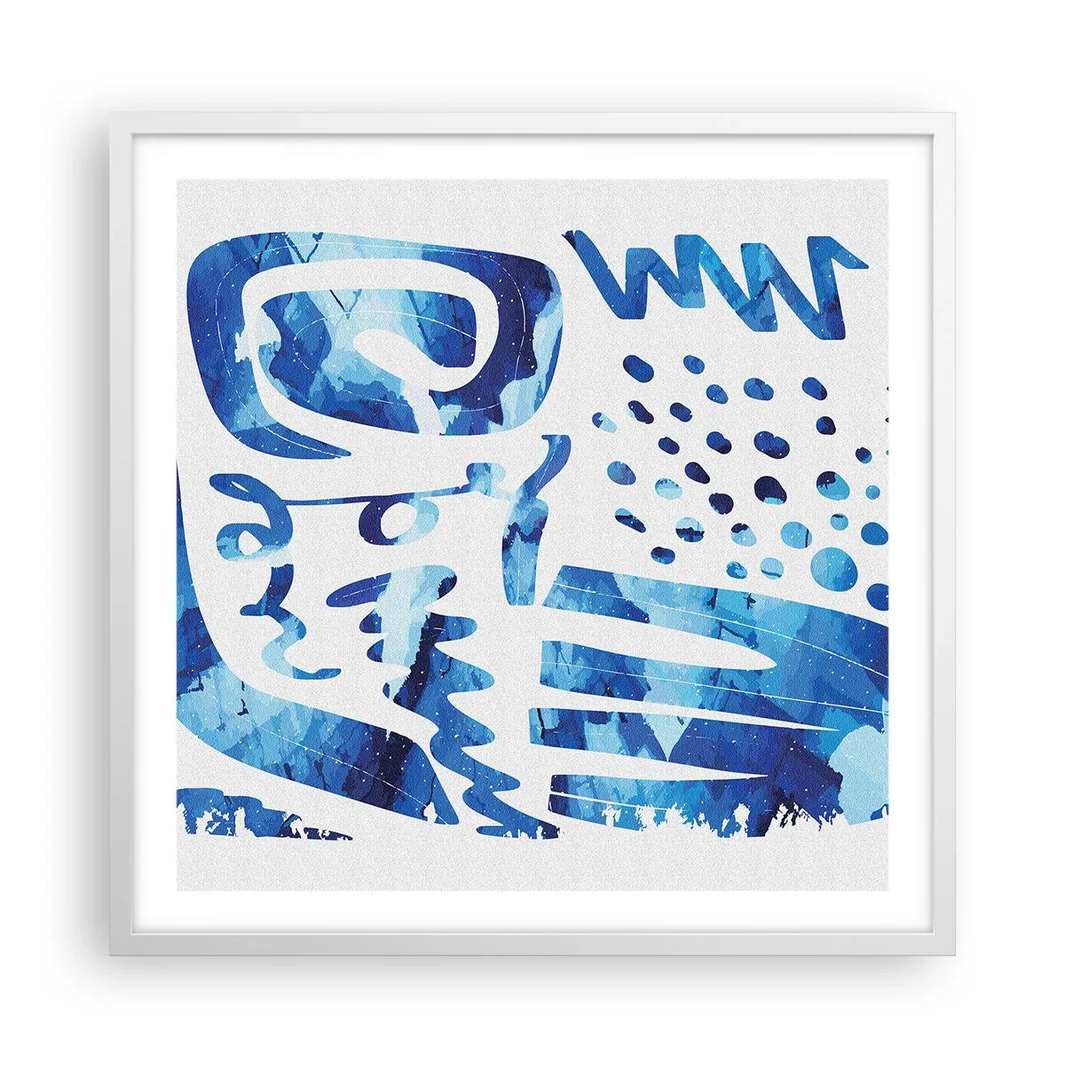 Plakat i hvid ramme - Tilbage til rødderne - 60x60 cm