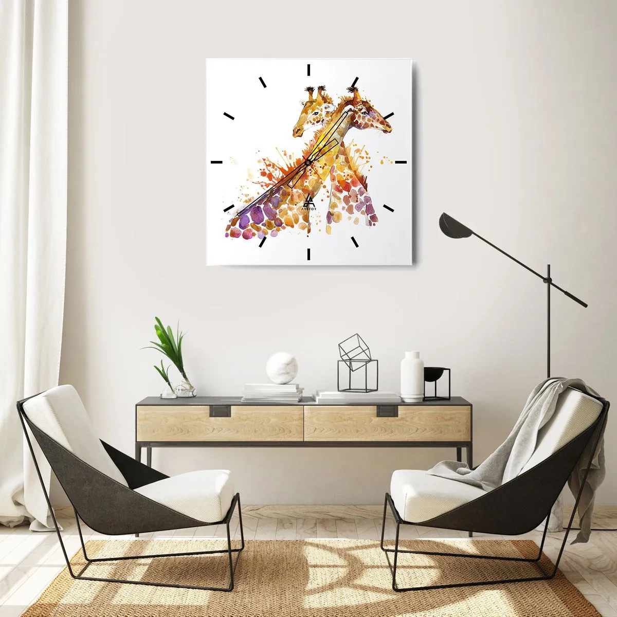 Vægur, Uret - Er det venskab eller er det kærlighed? - 40x40 cm