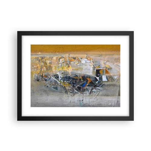 Plakat i sort ramme - Alt vil falde på plads - 40x30 cm