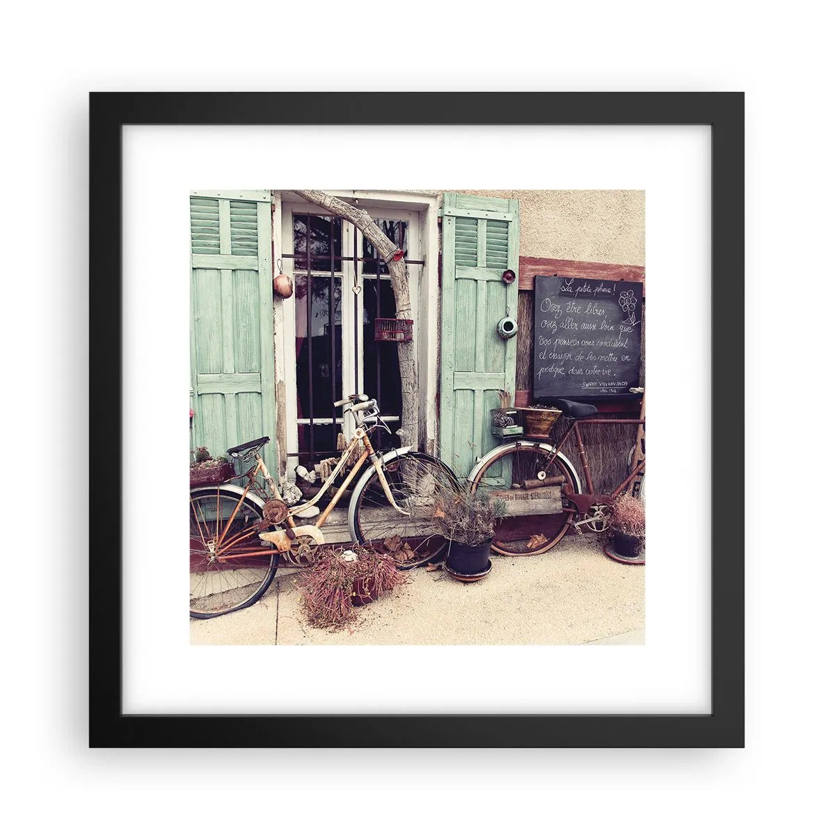 Plakat i sort ramme - Længe leve provinsen - 30x30 cm