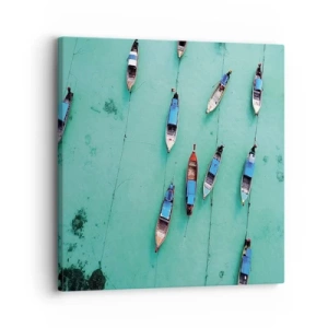 Lærredstryk - Billede på lærred - I glædelig forventning - 30x30 cm