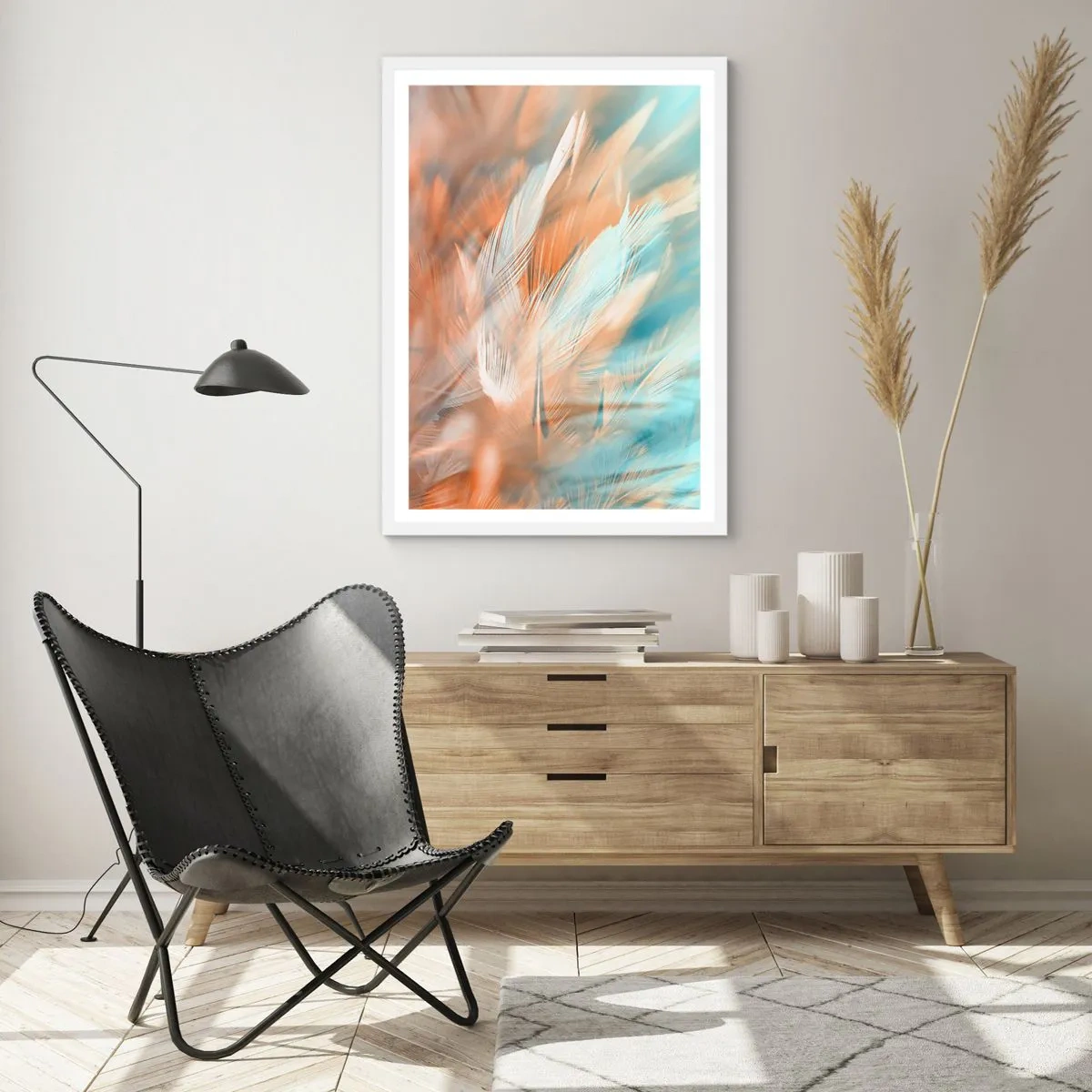Plakat i hvid ramme - I mildhedens land - 40x50 cm