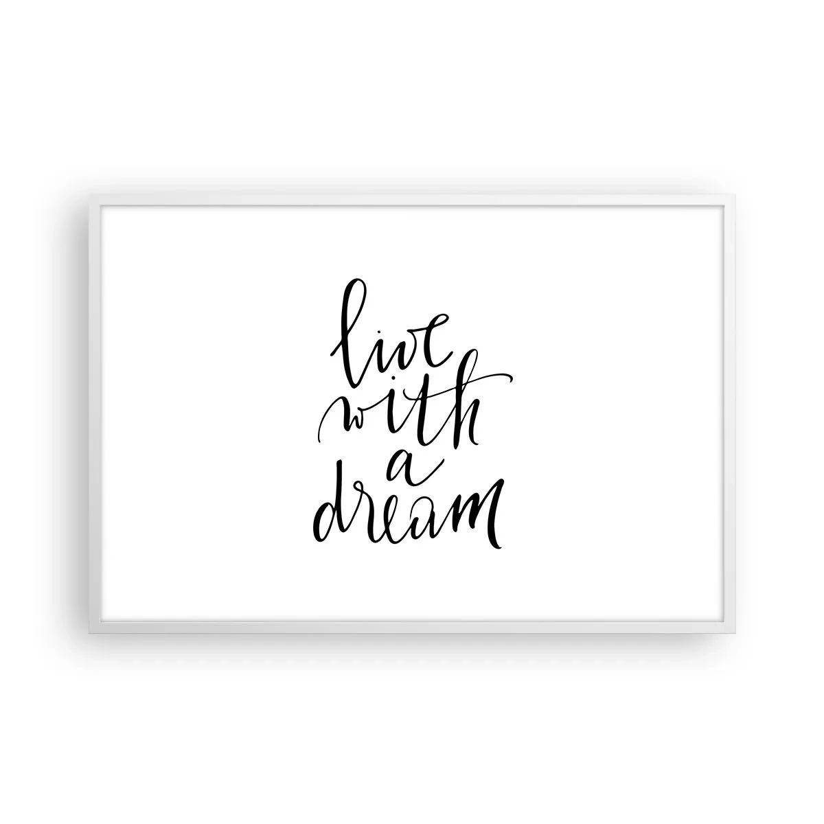 Plakat i hvid ramme - Of course - 91x61 cm