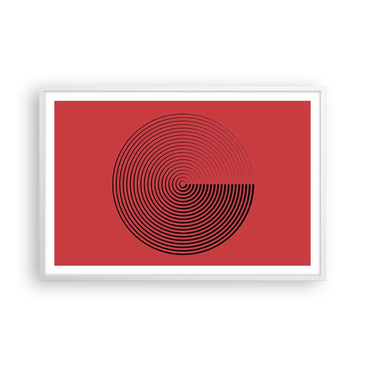 Plakat i hvid ramme - Cirkulær bevægelse - 91x61 cm
