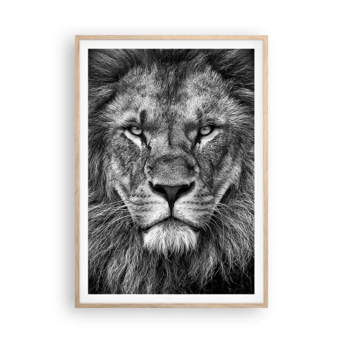 Plakat i ramme af lyst egetræ - I kroningsklædning - 70x100 cm