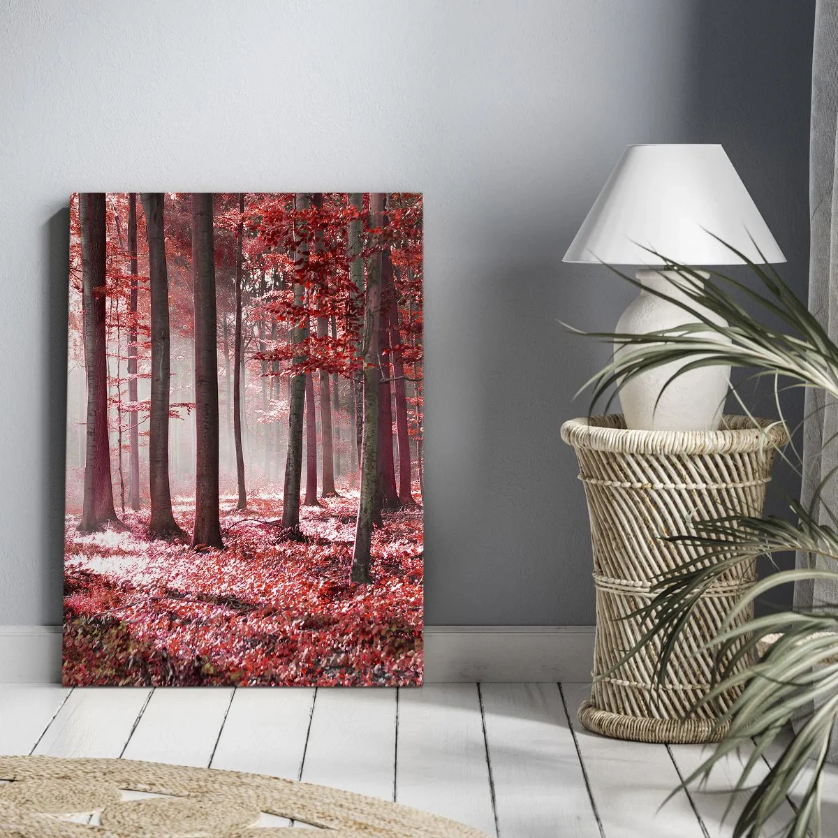 Lærredstryk - Billede på lærred - Rød er lige så smuk - 50x70 cm