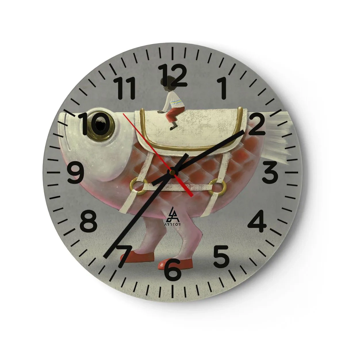 Vægur, Uret - Rybonski rytter - 40x40 cm