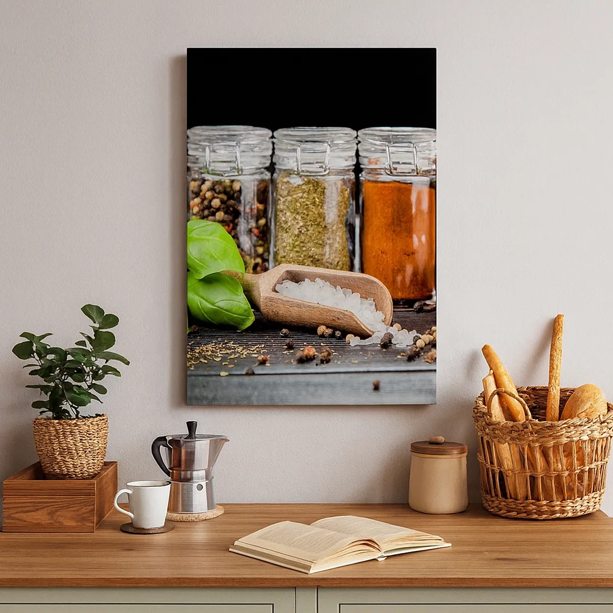 Lærredstryk - Billede på lærred - For at livet kan smages - 50x70 cm