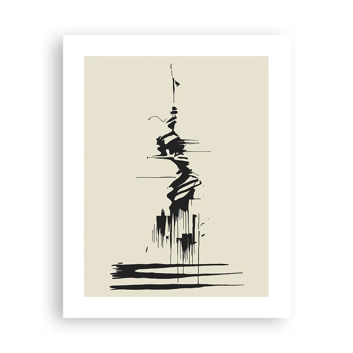 Plakat - Skyndsom abstraktion - 40x50 cm