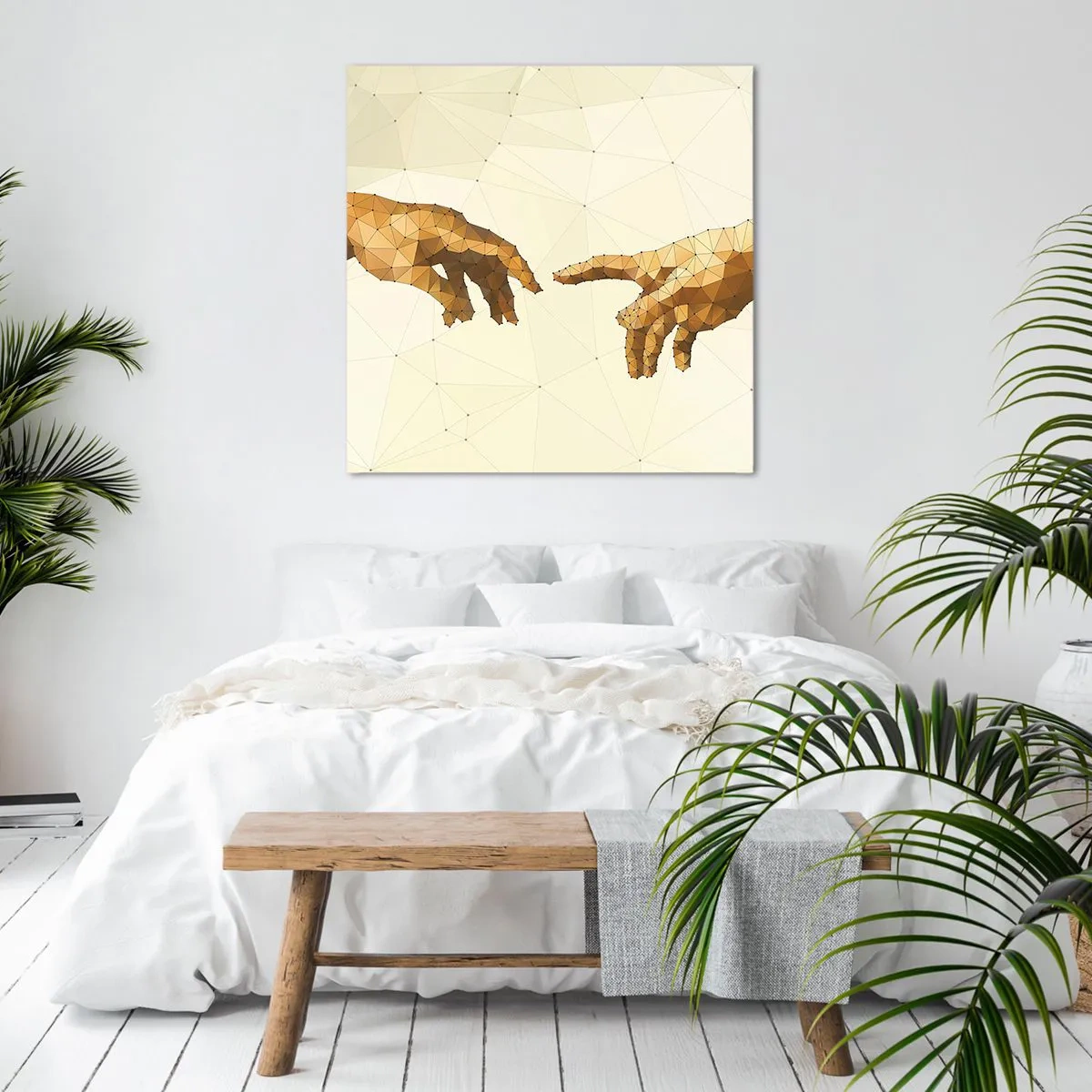 Lærredstryk - Billede på lærred - Guddommelig geometri - 40x40 cm