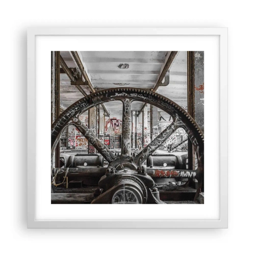 Plakat i hvid ramme - Fabrikkens hemmelige liv - 40x40 cm