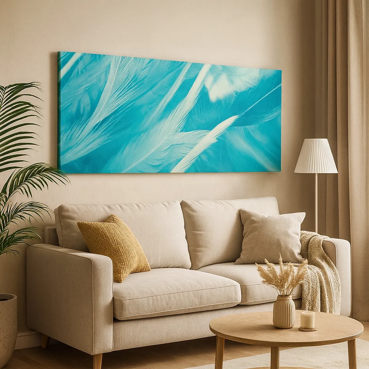 Lærredstryk - Billede på lærred - At drukne i fluff - 30x30 cm