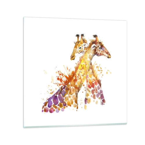 Billede på glas - Er det venskab eller er det kærlighed? - 30x30 cm