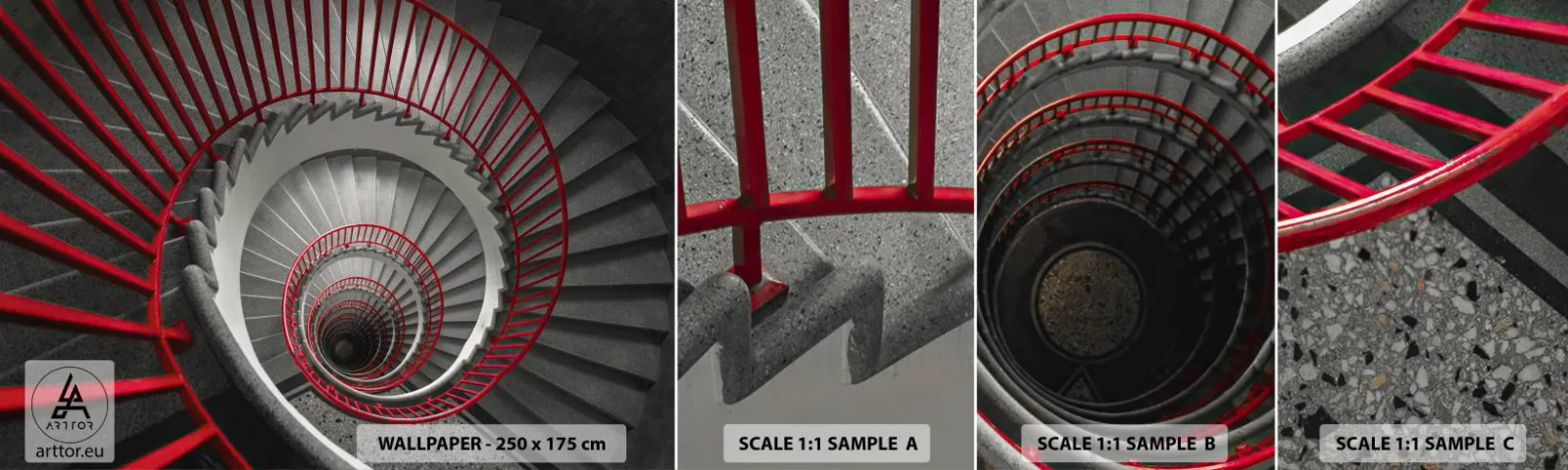 Fototapet Prøve Standard Eco - Arkitektoniske lege - Arkitektur, Trappe, Industriel - 100x30 cm