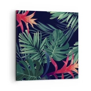 Lærredstryk - Billede på lærred - Brænd i grønt - 50x50 cm