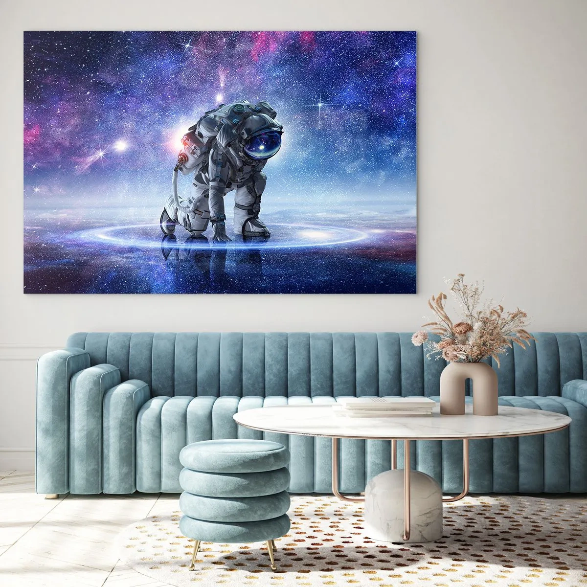 Billede på glas - Den stjerneklare himmel over mig - 100x70 cm