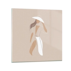 Billede på glas - Mode er sjovt - 40x40 cm