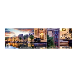 Prøve Fototapet Selvklæbende Deluxe Sticker - Tilbageholdende og rolig hollandsk skønhed - By, Arkitektur, Amsterdam - 100x30 cm