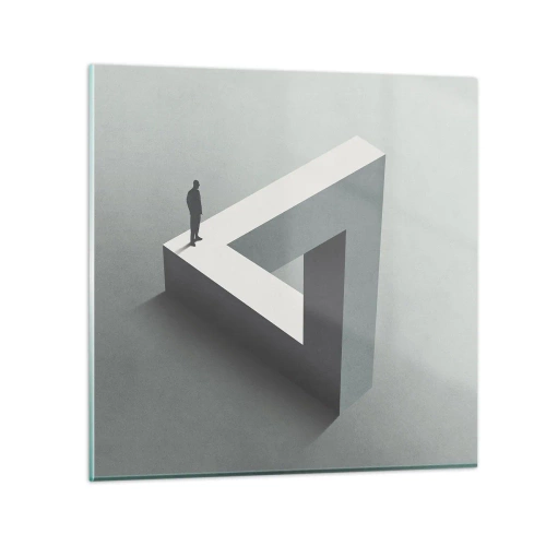 Billede på glas - Og dog er det muligt - 30x30 cm