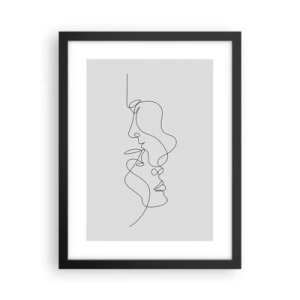 Plakat i sort ramme - Gløderne af glubende begær - 30x40 cm