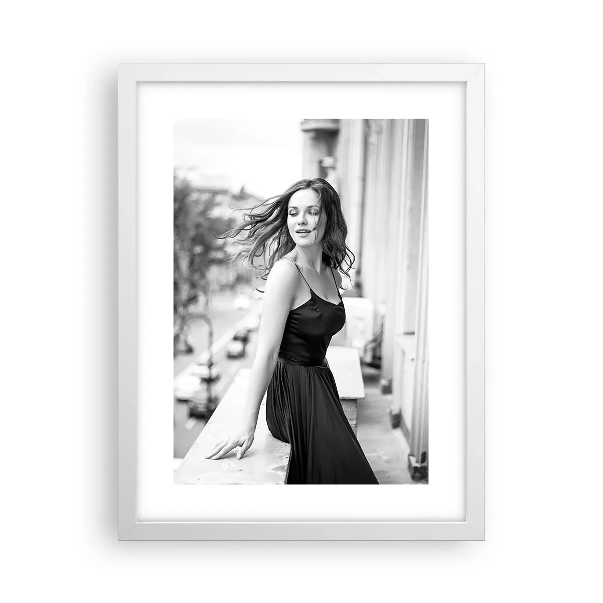 Plakat i hvid ramme - Bestemt en pariser - 30x40 cm