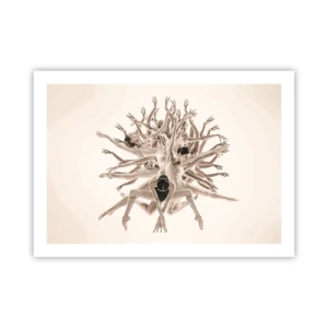 Plakat - Blomstrende i dans - 70x50 cm