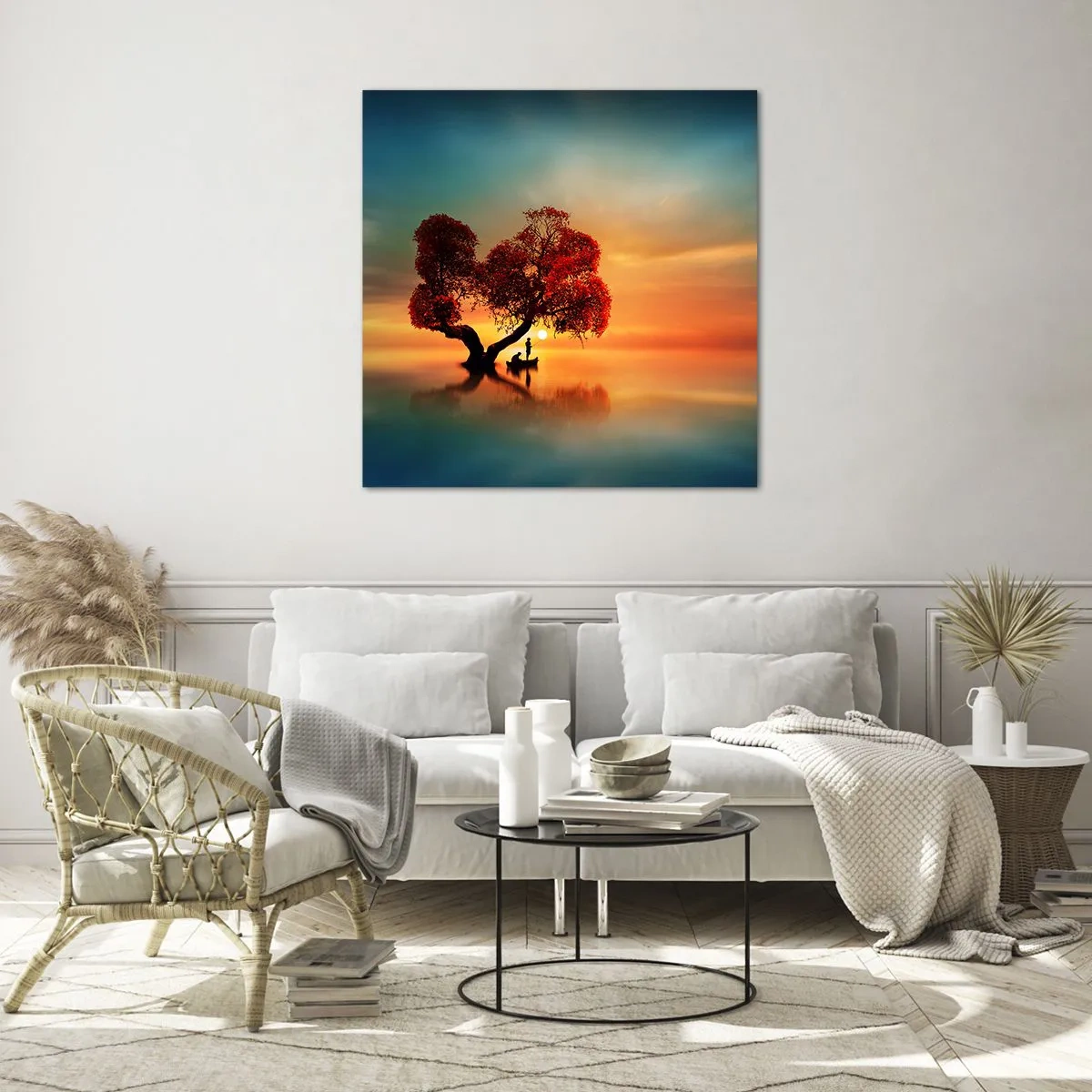 Billede på glas - Fjern og tavs verdensløshed - 70x70 cm