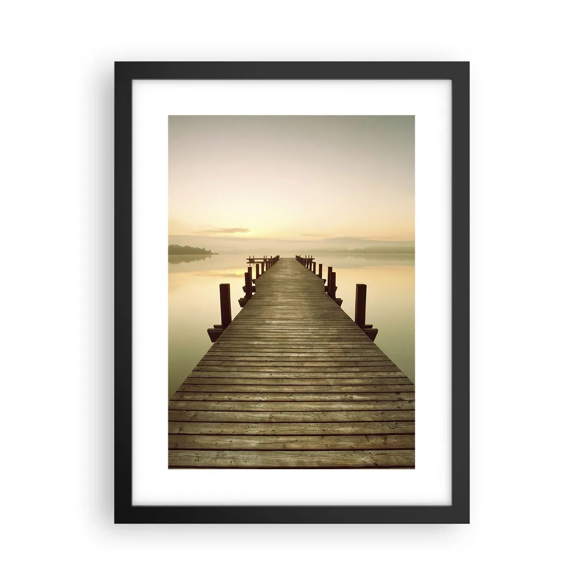 Plakat i sort ramme - Før daggry, daggry, lys - 30x40 cm