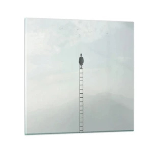 Billede på glas - Stig yderligere - 50x50 cm