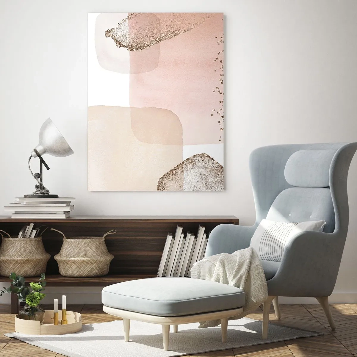 Billede på glas - Et kig gennem farver - 80x120 cm