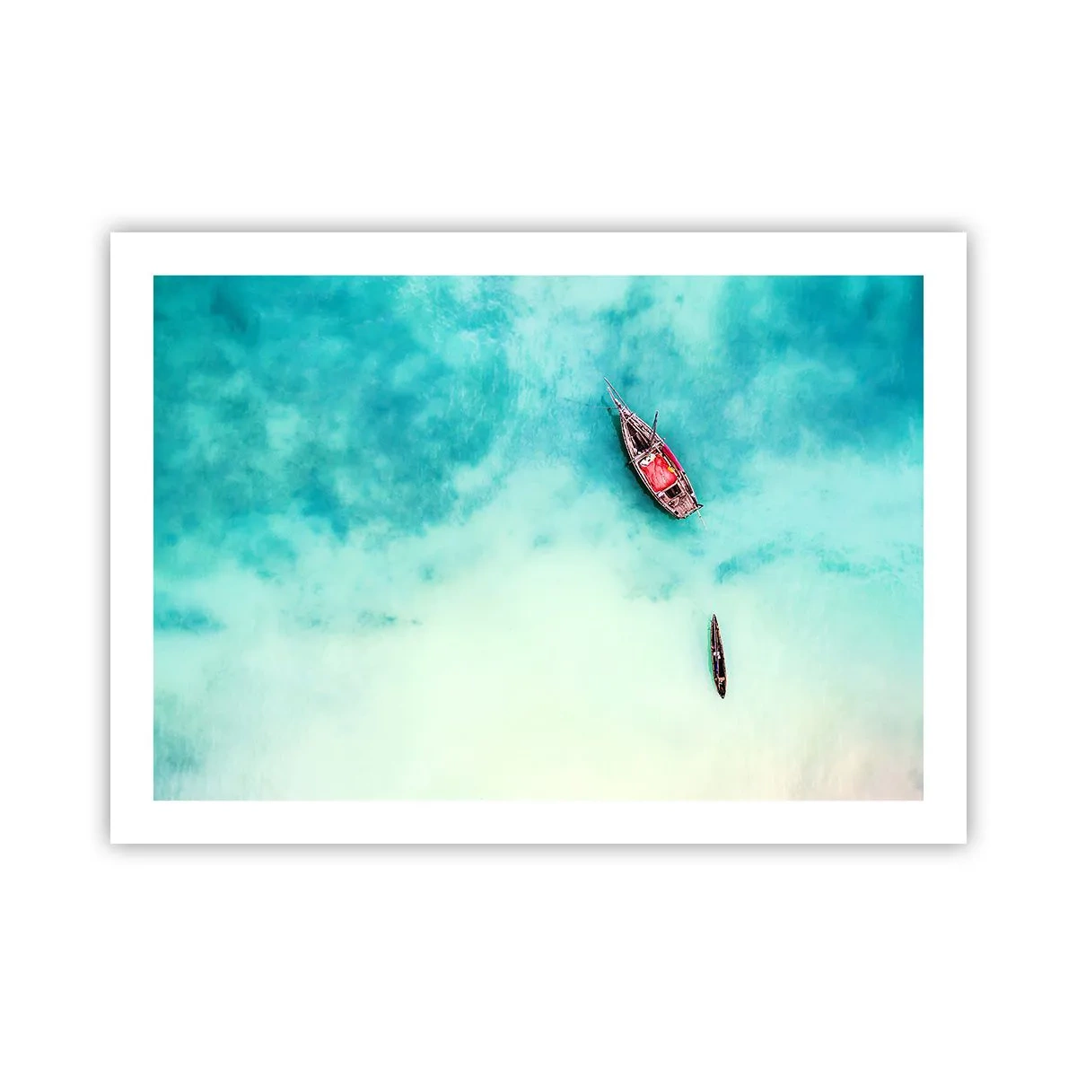 Plakat - For på Zanzibars strande, når det overskydende vand... - 70x50 cm