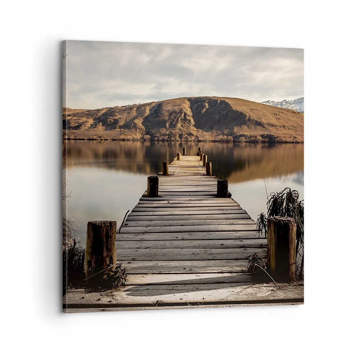 Lærredstryk - Billede på lærred - Et landskab i stilhed - 60x60 cm