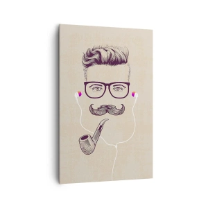 Lærredstryk - Billede på lærred - En rigtig mand? - 80x120 cm