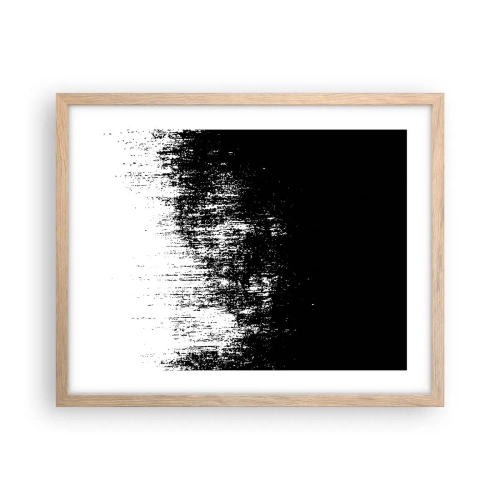 Plakat i ramme af lyst egetræ - Og vinderen er... - 50x40 cm