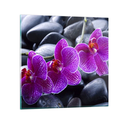 Billede på glas - Stenene lyste op af glæde - 30x30 cm