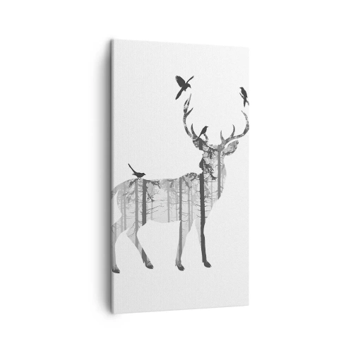Lærredstryk - Billede på lærred - Skovens gode ånd - 45x80 cm