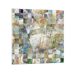 Billede på glas - Geometrisk ommøblering - 40x40 cm